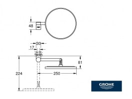 MEDIDAS ESPEJO DE AUMENTO x7 SELECTION GROHE